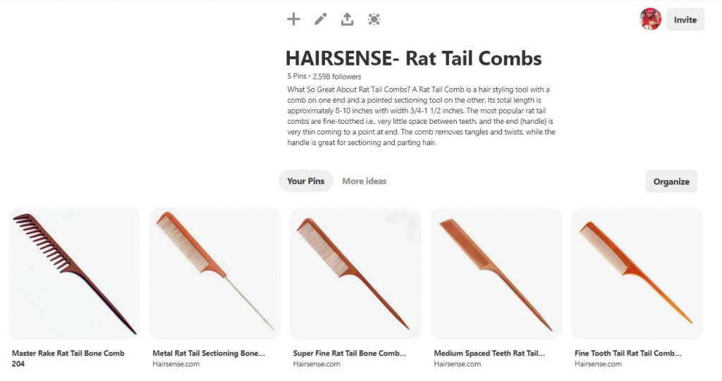 Hairsense Rat Tail Combs