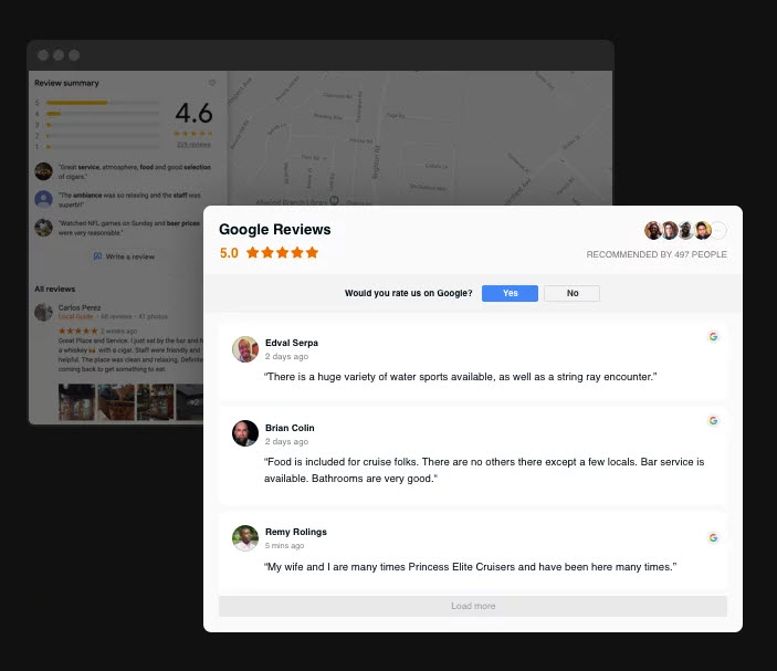 Reviews from Google for your reputation
